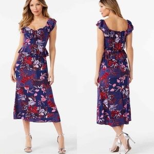 Sofia by Sofia Vergara dress sz 2X. Navy with floral print.